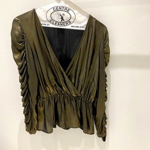 Zara size small gold top